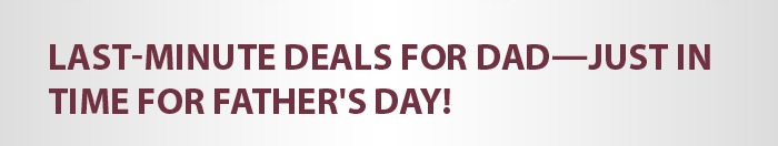 DEALS FOR DAD - JUST IN TIME FOR FATHER'S DAY!