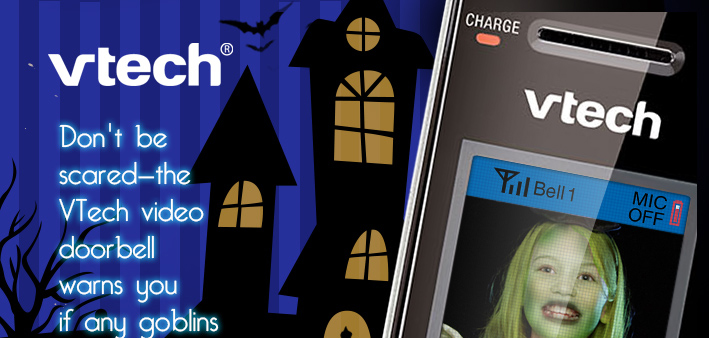 Don't be scared—the VTech video doorbell warns you if any goblins are at the door! 