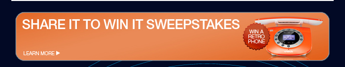 Share It To Win It Sweepstakes - Win A Retro Phone - Learn More