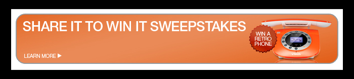 Share It To Win It Sweepstakes - Win A Retro Phone - Learn More