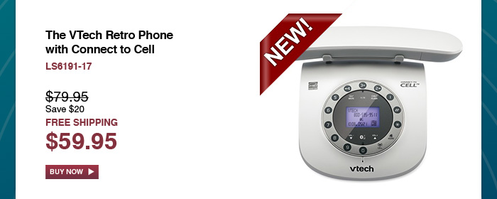 The VTech Retro Phone with Connect to Cell - LS6191-17 - WAS $79.95, NOW $59.95 (SAVE $20) - FREE SHIPPING