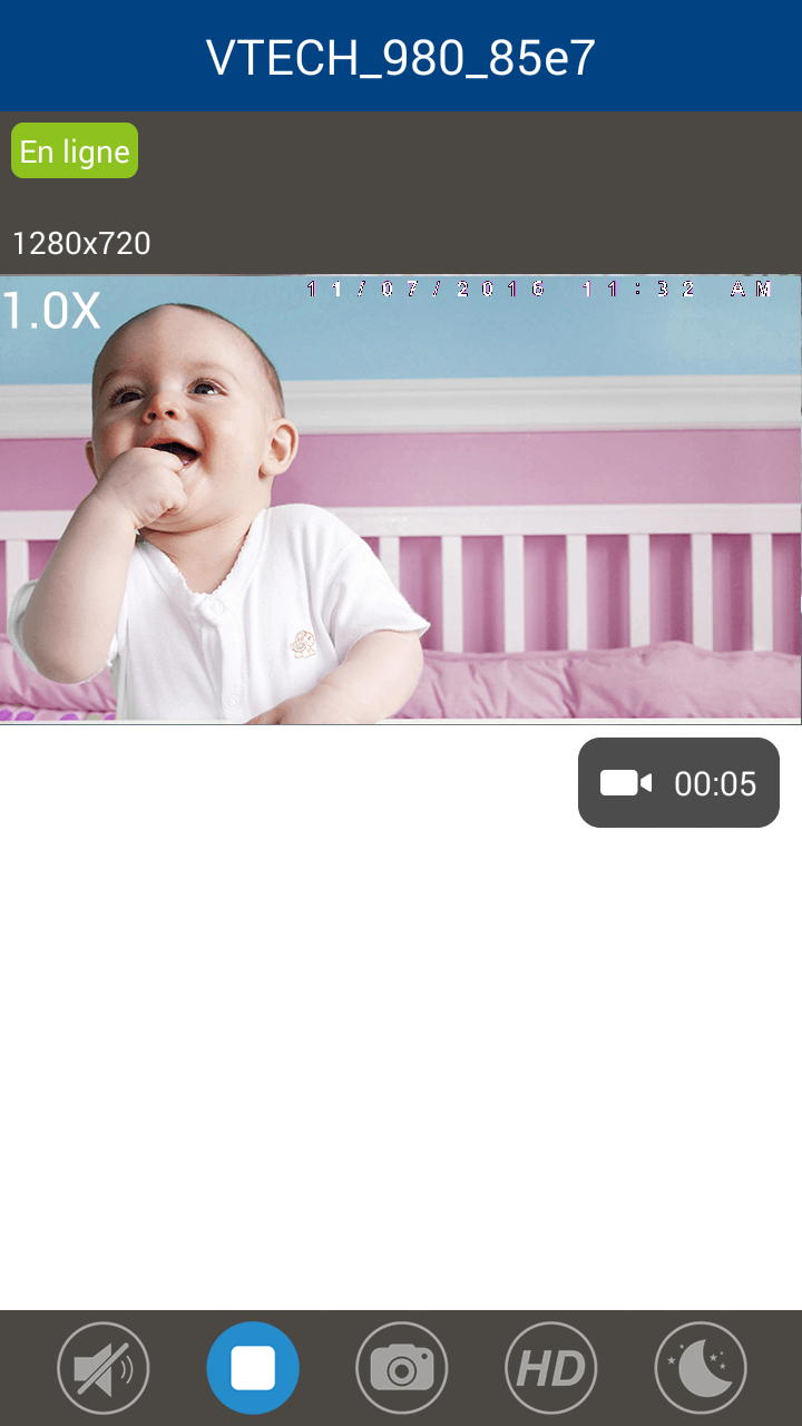 Moniteur Video Hd Sans Fil A Panoramique Et Inclinaison De Vtech Vm981 Vm980